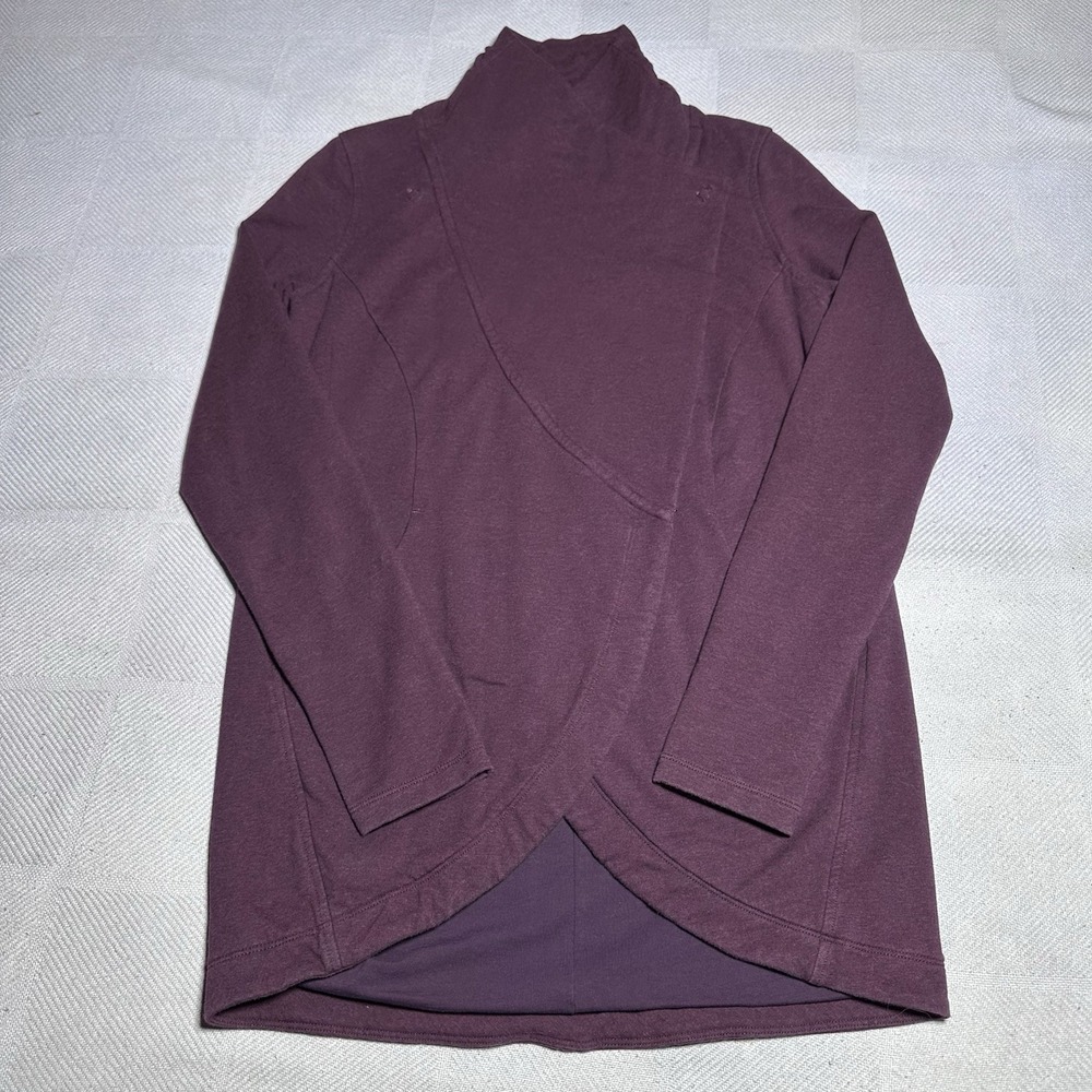 Lululemon That's A Wrap Sweater Jacket Womens 6 High Snap Collar French Terry